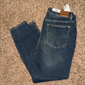 Judy Blue relaxed high waist with front patch pockets Dark Wash Denim Jeans NWT